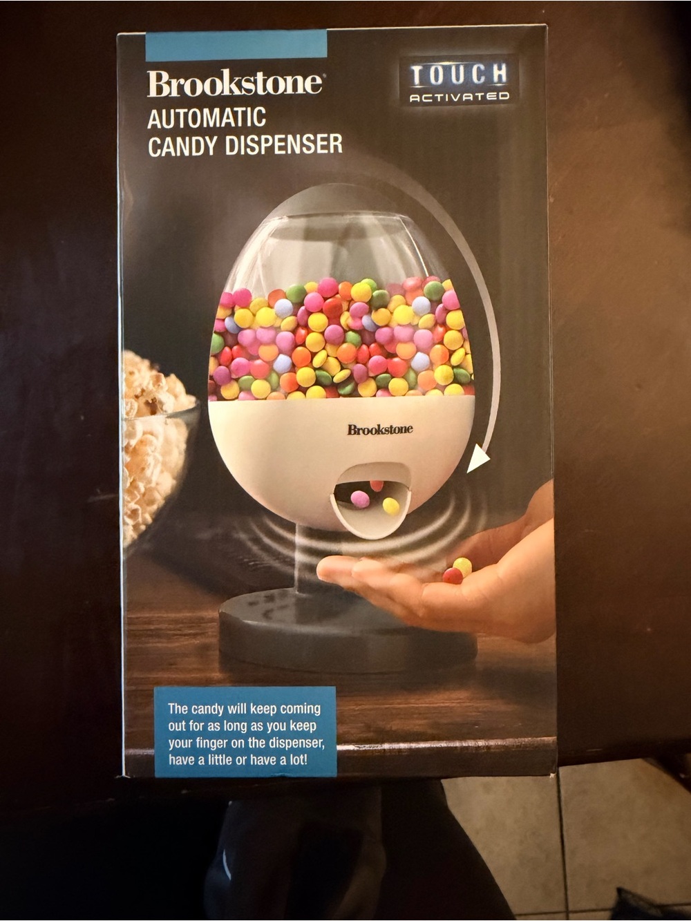 Brookstone Automatic Candy Dispenser in White with Multicolor Candy